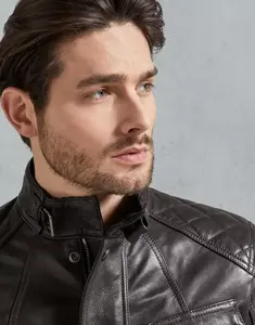 Chaqueta de Cuero para Hombre, Estilo Motociclista, Primavera/Otoño, Cuero Natural, Corte Ajustado, Chaqueta de Motero, Chaquetas de Cuero Personalizadas - Product Image 3