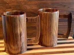 High Quality Wooden Beer Mug Painted Japanese Style Eco Friendly <b>Coffee</b> <b>Cup</b> Home & Kitchen Drinkware - Product Image 2