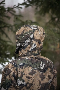 Veste de chasse pour homme en polyester camouflage, tissu sergé extensible, résistante à l'eau, coupe-vent, avec rembourrage en duvet de canard blanc - Product Image 3