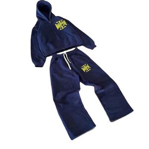 100% coton sweats à capuche pour homme Zip Baggy sweat à capuche français coton éponge lourd ourlet brut recadrée Vintage lavage à l'acide soleil délavé Style délavé - Product Image 3