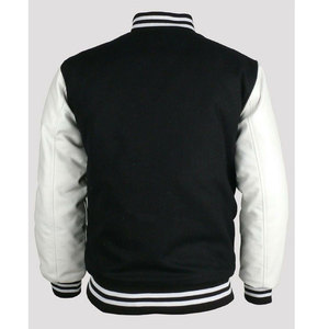 Plus Size Wholesale Custom Made Letterman Baseball College Team Woolen With <b>Leather</b> Sleeves Men's School Blank Varsity <b>Jackets</b> - Product Image 3