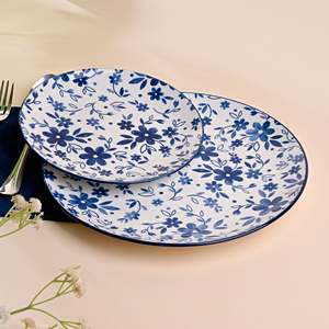 Marble-Design Porcelain Dinnerware <b>Set</b> Bluebell Stocked Boxed <b>Microwave</b> Oven Dishwasher Safe - Product Image 4