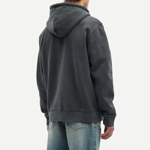 Sweat à capuche délavé à l'acide 2026, streetwear personnalisé OEM, coupe classique, 100% coton molletonné, étiquette privée sur le devant, faible MOQ, livraison rapide - Product Image 2