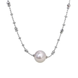 High Quality 9-10mm Freshwater <b>Edison</b> Pearl Necklace Extremely Strong <b>Light</b> Round Fairy Link Roadway Pendant - Product Image 5