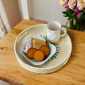 Bandeja MOP de PERFECT ENTERPRISES con Incrustaciones Intrincadas de Madreperla, Decoración Elegante para su Sala de Estar - Product Image 4