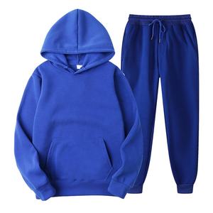 Econex Sports 2024 Casual <b>Men's</b> Streetwear Hooded Tracksuit Solid Print Two-Piece Spring Autumn <b>Jacket</b> and Pants Set - Product Image 4