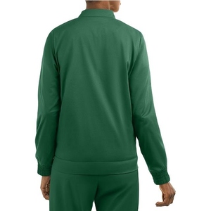 Blouse de travail verte en polyester tissé pour femme, avec fermeture éclair intégrale, uniforme d'hôpital, détection des aiguilles, service OEM, fusion sans couture - Product Image 2