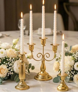European Vintage Luxury Simple Candle Holder High Quality Elegance <b>Candelabra</b> Unique Design Gold Plated Finishing - Product Image 2