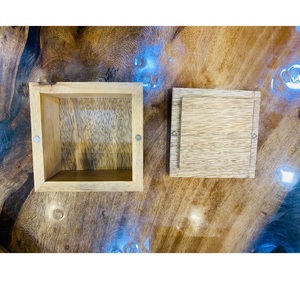 Mango Wood Jewelry Box <b>with</b> Natural Finish and Magnetic <b>Lid</b> for Living Room & Kitchen Storage and Gift Packaging - Product Image 4
