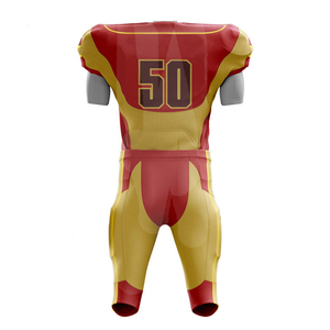 Best Quality Made American Football Uniforms Customized Design Polyester/Cotton Short Sleeve Anti-Bacterial Quick Dry Breathable - Product Image 3