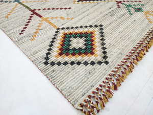 Alfombra Bohemia con Patrón de Medallones, Rectangular, de Lana, Anudada a Mano, con Pelo Elevado, para Sala de Estar y Oración, Ecológica - Product Image 3