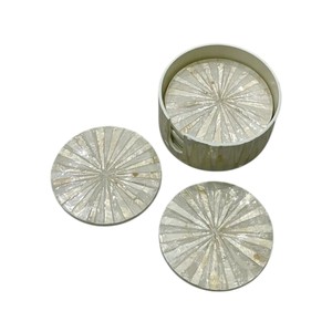 Elegant Shell Inlay <b>Drink</b> <b>Coasters</b> for Home Decor - Product Image 5