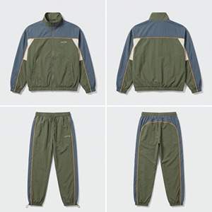 Custom Drawstring Cuffed Windbreaker Winter Tracksuit Men Spandex/Cotton <b>Fleece</b> <b>Jogger</b> Pants Jacket Set Lightweight Wholesale - Product Image 6