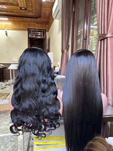 Super doble dibujado pelo vietnamita hueso recto extensiones de cabello humano 100% cabello crudo Vietnam - Product Image 6