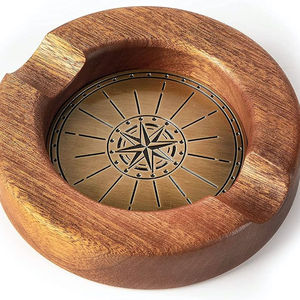 Classic Handmade American Style Wooden Cigar <b>Ashtray</b> New Customized Shape Tabletop Design Eco-Friendly Smoking Ash Holder Home - Product Image 5