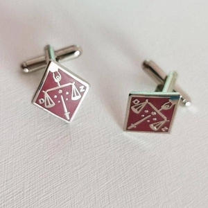 Mancuernillas Masónicas del Rito Escocés de 16.º Grado, Esmalte Rojo, Chapado en Oro, Metal Personalizado con Relieve, Accesorios Formales Religiosos, Francmasonería - Product Image 2