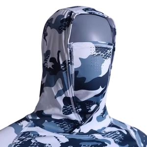 Haut de pêche à capuche pour homme UPF 50 avec protection faciale, manches longues, séchage rapide, respirant, pour activités de pêche en extérieur, performance personnalisée - Product Image 5