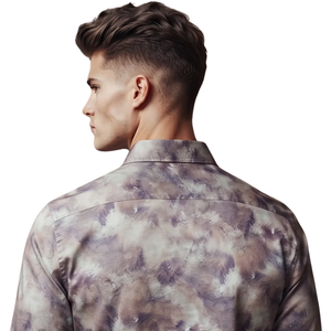 Smoky Purple Mens Abstract Printed <b>Long</b> Sleeve Shirt Button Down Casual Slim Fit Fashion <b>Dress</b> Shirt Custom Apparel Manufacturer - Product Image 4