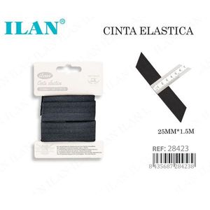 Nastro Elastico Ilan 25mm x 1,5m per Abbigliamento e Artigianato - Product Image 1