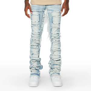 New Stylish Men's <b>Button</b> And Zipper Closure Denim <b>Jeans</b> Pants Wholesale Price Premium Quality Also Pockets Custom <b>Jeans</b> Pants - Product Image 3