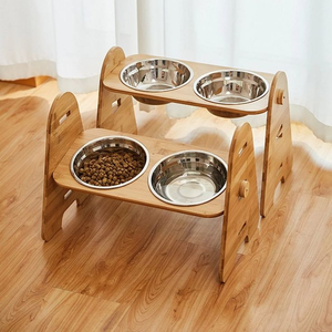 Tazón para Mascotas de Acero Inoxidable con Bonito Diseño para Perros Medianos, Material de Madera Ecológico Hecho en India, Venta al por Mayor - Product Image 5