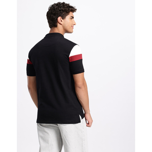 Polo à col montant en coton 100% lourd avec logo personnalisé pour hommes, broderie de qualité supérieure, idéal pour le golf - Product Image 4