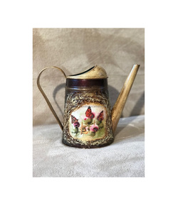 Bidon d'eau galvanisé de grande capacité avec des œuvres d'art florales imprimées en émail offrant à la fois un attrait décoratif pour les amateurs de jardin - Product Image 6