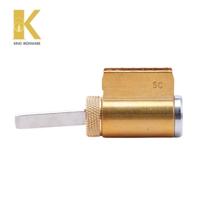 Cylindres en laiton de 32 mm personnalisés avec gorge à clavette SX, finition chrome satiné, accessoires optionnels disponibles - Product Image 6