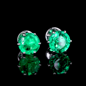 Pendientes Solitarios de Diamante Amarillo Intenso Cultivado en Laboratorio, con Engaste de Puntas Chapado en Oro de 14K, Certificado IGI, para Boda o Compromiso - Product Image 1