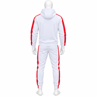 Ensemble de survêtement sportif pour homme, personnalisable, avec sweat à capuche zippé et pantalon de survêtement oversize à coupe carrée, brodé, fabriqué pour la vente