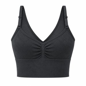 <span class=keywords><strong>Reggiseno</strong></span> <span class=keywords><strong>Sportivo</strong></span> Senza Cuciture Personalizzato da Donna, Scollo a V, Imbottito, Top Corto per Allenamento, Spalline Regolabili, <span class=keywords><strong>Reggiseno</strong></span> da Yoga e Palestra - Product Image 2