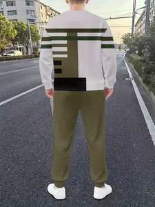 Nuevo Conjunto Deportivo de Verano para Hombre, Estilo Hip Hop, 100% Algodón, Corte Regular, Casual, Sólido, Transpirable y Ligero - Product Image 2