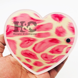 Acrylic Lash Tiles <b>Heart</b> <b>Shapes</b> Durable Eyelash Extension Tools Glass Trays Pallet Holder Tweezer Magnet <b>Heart</b> Lash Tiles mink - Product Image 1