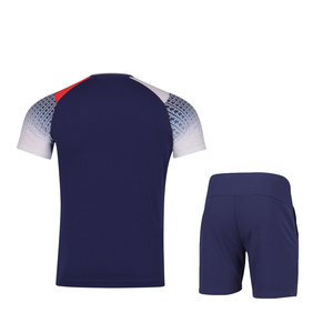 Wholesale New Sublimated Tennis T <b>Shirts</b> and Shorts Sublimated <b>Polyester</b> Breathable Tennis Wear Men Badminton Uniforms with OEM - Product Image 2