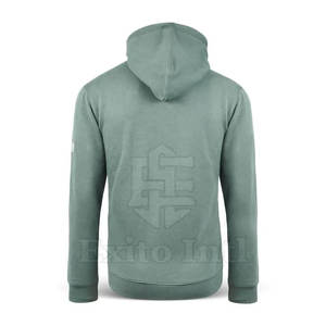 เสื้อสเวตเตอร์แบบสวมหัวมีฮู้ดลายนูนสำหรับผู้ชายผ้าคอตตอนฟลีซลายนูนสไตล์ลำลอง - Product Image 5