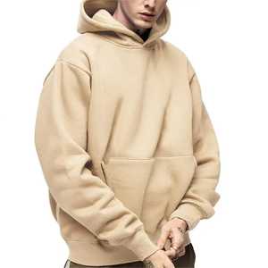 Popular Style Men's Oversized Casual Pullover Fleece Hoodie 100% Cotton Washed Quick Dry Breathable Sportswear Workout - Product Image 2