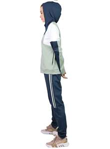 Conjunto Deportivo de Dos Piezas para Mujer, Estilo Moderno, Personalizado, con Cierre, Sudadera con Capucha y Pantalones Deportivos, CP-WTS-09 - Product Image 4