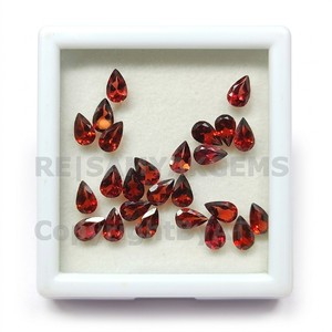 Grenat naturel du Mozambique de haute qualité, taille poire 5x8mm-7x10mm, pierres précieuses facettées en vrac, pierres rouges taillées en gros pour la fabrication de bijoux - Product Image 2