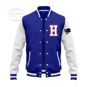 Chaqueta de Béisbol Estilo Bomber, Diseño Personalizado con Bordado y Parches, Moda Urbana Juvenil, 100% Hombre, ISONZ LEATHER ZONE - Product Image 2