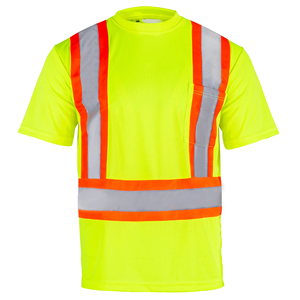 Camiseta de Trabajo de Alta Visibilidad para Construcción, Manga Corta, Invierno, Reflectante, con Cinta Reflectante, Ropa de Seguridad - Product Image 1