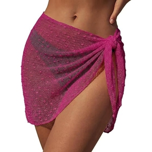 Jupes de plage courtes en crochet pour femmes, paréos de bain pour maillots de bain - Product Image 1