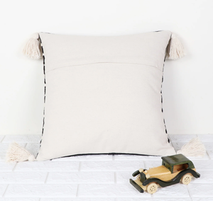 Hand Tufted Texture Boho <b>Black</b> and Ivory <b>Cushion</b> <b>Cover</b> Handmade Decorative Pillow Case for Sofa Bedroom Living Room Home Decor - Product Image 4