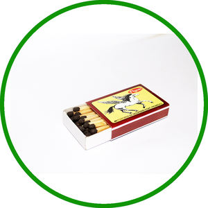 Allumettes ménagères 48x35x12mm, boîte d'allumettes compacte écologique et sûre, impression pour un usage domestique quotidien, allumage fiable, en bois - Product Image 3