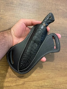 Couteau de chasse droit artisanal en acier inoxydable A&M ENTERPRISES, manche en Micarta, étui en cuir professionnel, couteaux Tracker. - Product Image 3