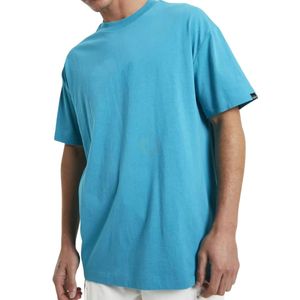 Turquoise Blue Solid <b>Men</b> Drop Shoulder <b>T</b> <b>Shirt</b> Lightweight Cotton Skin Friendly Modern Fit <b>Summer</b> Collection <b>Men's</b> <b>T</b> <b>Shirts</b> - Product Image 5