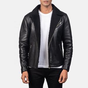Chaqueta de Motociclista de Cuero para Hombre, Nueva Moda, Hecha a Medida, con Forro de Piel, Cortavientos, Ajustada, con Cuello Alto, Color Personalizado - Product Image 1