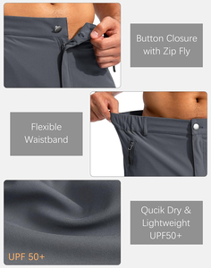 กางเกงขาสั้นคาร์โก้ผู้ชายผ้าแคนวาสโพลีเอสเตอร์แบบเรียบสีพื้นสำหรับออกกำลังกาย แห้งเร็ว ระบายอากาศได้ดี ซับเหงื่อ พร้อมโลโก้แบบกำหนดเอง - Product Image 5