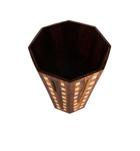 Poubelle en bois robuste, bac à déchets en bois massif pour la collecte quotidienne des déchets en intérieur, maison, bureau, hôtel, restaurant, salle de bain - Product Image 4