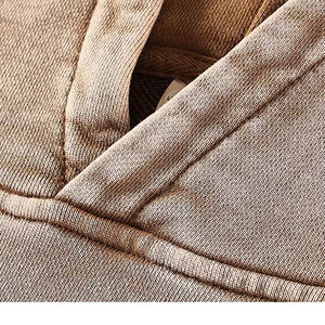 Sweat-shirt à capuche délavé pour homme, style vintage, effet usé, coupe décontractée, en coton doux, pour un look décontracté et streetwear tendance - Product Image 2