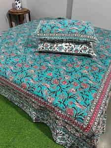 Juego de Sábanas Dobles de Lujo con Estampado Artesanal y Fundas de Almohada, 100% Algodón, Estampado Tradicional Indio Hecho a Mano - Product Image 6